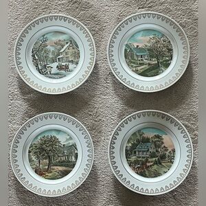 *Vintage* COURIER & IVES Four Seasons Lithograph Plates